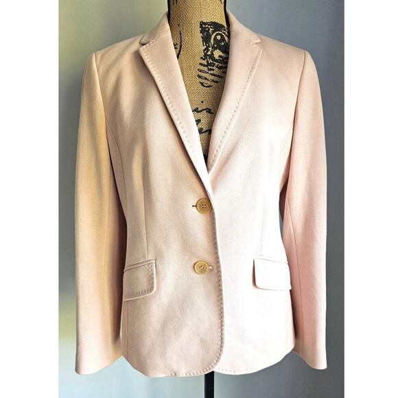 Talbots Pink Peach 2 Button Blazer, Gorgeous Stitching Detailed, New, Sz 8 - Picture 1 of 9